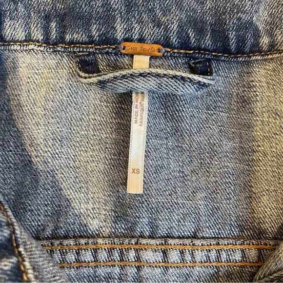 Free‎ People Rumors Denim Jacket Women's XS - Picture 5 of 10